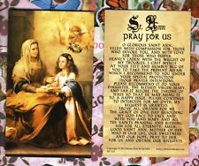Saint St. Ann (Anne) with Prayer to St Ann- HC-133 - Paperstock Holy Card picture