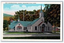 c1930's New Congregational Church Shelbourne Falls Massachusetts MA Postcard picture