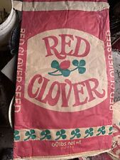 vintage 60lb Red Clover Seed Sack Bag picture