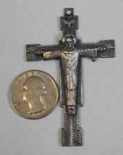Vtg rosary crucifix pendant Christ the Priest Little Flower Seminary Crusade picture