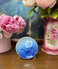 Lovely Vintage c1960s Bing & Grondahl Denmark Small Blue & White Floral Plate picture