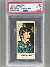 1969 Lyons Maid #24 John Lennon Pop Stars W/Pop Token PSA 4 Pop 1 (Music) picture