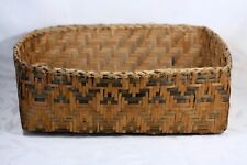 Antique Cherokee Choctaw ? Polychrome Native American River Cane Basket picture