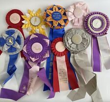 Lot of 9 Vintage Bird Show Award Prize Ribbons Vintage Budgie 1990's picture