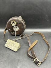 Vintage Detex Guardsman Clock with Leather Case & Key Made in USA picture