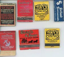 Lot of 5 Antique Matchbooks Tiny's Waffle Coach & 4 Shanty Anchorage HoillandD-6 picture