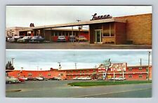 Williston ND-North Dakota, Motor Hotel Café & Lounge, Vintage c1963 Postcard picture