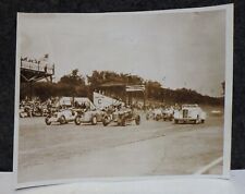 ORIGINAL VINTAGE 1930s Indianapolis 500 INDY 500 RACE CAR STARTING LINE UP PHOTO picture