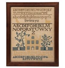 Vintage Needlepoint Sampler  Tamson Heverly Age 11 Centre County PA Homestead picture