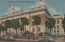 U.S. Post Office Building Tampa Florida Posted Linen Vintage Postcard picture