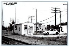 c1980 Cri&p Depot Manly Iowa IA Railroad Train Depot Station RPPC Photo Postcard picture