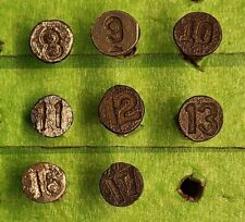 8 Different early Railroad date nails 1908-1917 picture