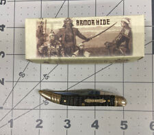 RR1162 Armor Hide Water Buffalo Bone Handles Small Toothpick Pocket Knife picture