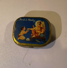 Vintage Antique God & Baby Gramaphone Needles Tin with Contents picture