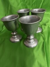 Vintage RWP Wilton Armetale Pewter 4 Wine/Water Goblets 5 inch Plough picture