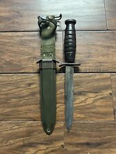 WWII US Military Imperial M3 Trench Combat Knife + USM8 Scabbard picture