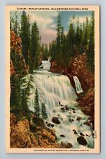 WY-Wyoming, Kepler Cascade, Yellowstone National Park, Vintage Postcard picture