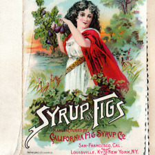1880s California Fig Syrup San Francisco CA NYC Laxative Girl Quack Medicine picture