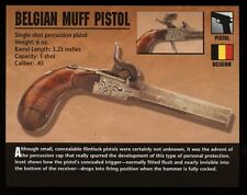 Belgian Muff Pistol Atlas Classic Firearms Card picture