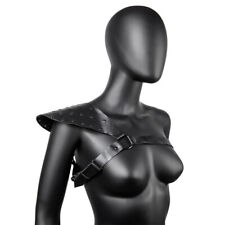 Medieval PU Faux Leather Single Shoulder Armor Battle Knight Halloween Cosplay picture