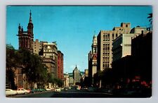 Albany NY-New York, View Down State Street, c1967 Antique Vintage Postcard picture