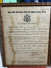 Pre WWII U S Army Certificate of Service and Honorable Discharge Papers 1918 picture