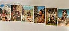 Set Of 6 Vintage Post Cards Native American 1960s 1970s One Posted Others Not picture