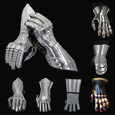 Medieval Warrior Metal Gothic Knight Style Gauntlets Functional Armor Gloves picture