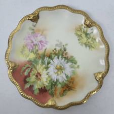 VTG Limoges Hand Painted Dish Flowers Signed A. Lanternier France Collectors picture