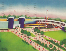 Vintage Postcard 1939 New York Worlds Fair Maritime Building Linen picture