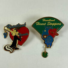 Vtg Heartland Heart Stoppers Illinois Girls Softball Fastpitch Hat Pin Lapel Pin picture