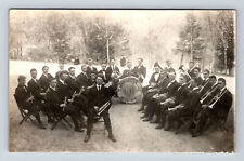 RPPC St. Lawrence College Music Band Portrait Mt. Calvary Wisconsin WI Postcard picture