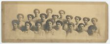 Antique Circa 1890s Rare Unique Panoramic Print Large Group of Beautiful Women picture