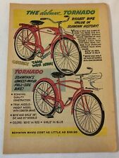 1959 Schwinn bicycle cartoon ad ~ DELUXE TORNADO and TORNADO picture