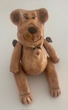 ANTIQUE Ceramic and Leather Bear picture