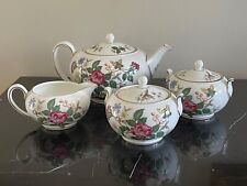 Wedgwood Bone China Charnwood Tea Set Teapot, Creamer and 2 Lidded Sugar Bowls picture