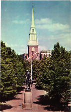 Postcard:  Paul Revere Statue & Old North Church -- Boston - Massachusetts - USA picture