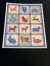 Vintage 1983 Hallmark Animals Sticker Sheet - Rare & HTF picture