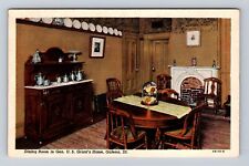 Galena IL- Illinois, Dining Room US Grant's Home, Antique, Vintage Postcard picture