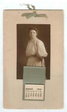 Vintage Original 1910 unused Real Photo of Victorian Woman Calendar picture