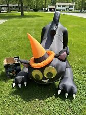 Rare Gemmy 6ft Long Animated Airblown Wiggle Eyes Black Cat Yard Inflatable-Read picture