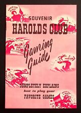 Harolds Club Gaming Guide Souvenir Booklet Reno Nevada Casino 1949 Gambling VTG picture