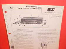1975 MOTOROLA CAR AUTO PUSHBUTTON AM RADIO SERVICE SHOP REPAIR MANUAL TM575A picture