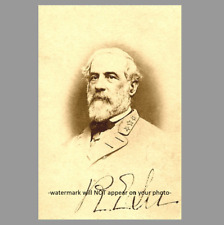 General Robert E Lee PHOTO Signed Repro CDV Civil War Signature REPRO picture