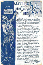 CPA Militaria: Communiqué by Nénette et Rintintin: 1918. picture