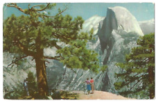 Yosemite National Park California c1940 Half Dome, women, Union Oil Company picture