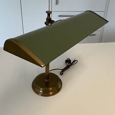 JFK Style Hercolite Executive Green Lamp w/ Brass Made by Herco Art 1961 picture