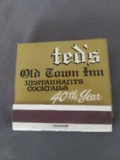 Vintage Ted's Old Town Inn Restaurant Matchbook Bloomfield Hills MI 40th year picture