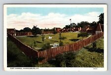 Harrodsburg KY-Kentucky, Fort Harrod, c1935 Vintage Souvenir Postcard picture
