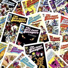 The West Coast Avengers Comic Book STICKER set 40 Comic Book Sticker Sets picture